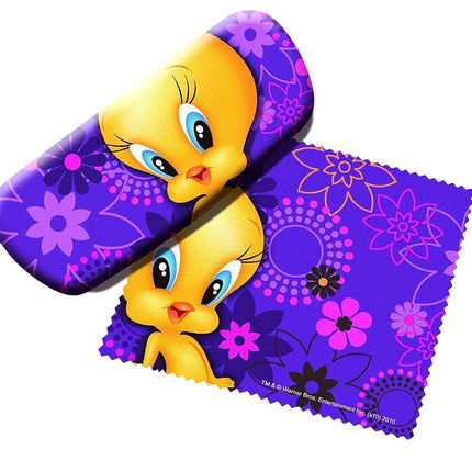 Spoontiques Looney Tunes Tweety Bird Eyeglass Case and Cleaner