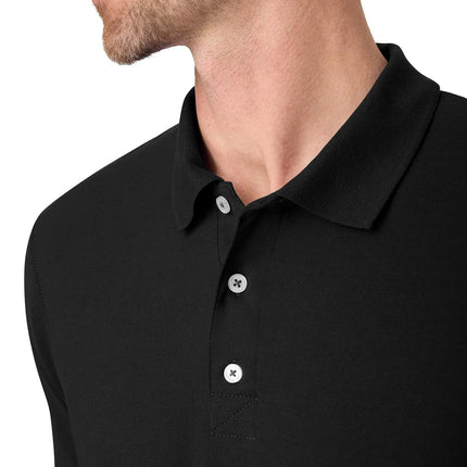 Hanes Men's FreshIQ Polo Shirt, Men’s X-Temp Polo Shirt, Moisture-Wicking Performance Polo Shirt, Black, XXL