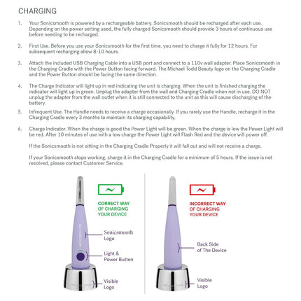 Michael Todd Beauty Sonicsmooth Dermaplane Razor for Women Face + Eyebrow trimmer Dermaplaning System - Peach Fuzz Remover - 8 Weeks of Dermaplaning Blades