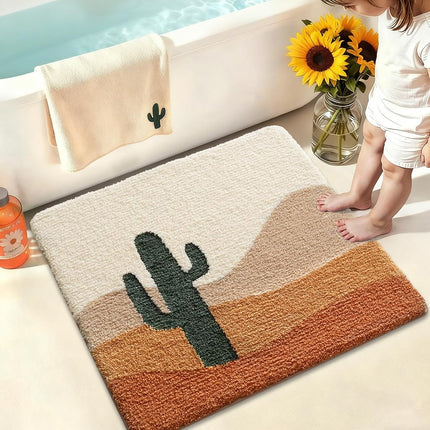 LUMI Bathroom Rugs Square 80 x 80 cm, Plush Non-Slip Absorbent Bath Mat