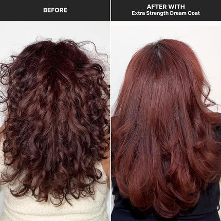 COLOR WOW Extra Strength Dream Coat, powerful, ultra moisturizing, anti humidity treatment for extremely frizz prone hair; glassy smooth, straight + resistant styles up to 3-4 washes