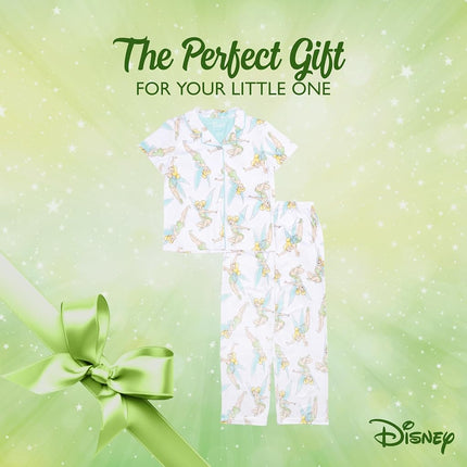 Disney Girls 2 Piece Loose Fit Button Down Soft Cute Pajamas Set for Boys (2 Pack), Colour: white., 6