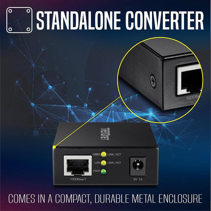 TRENDnet 1000BASE-T to SFP Fiber Media Converter, Gigabit Ethernet to SFP Media Converter, 4Gbps Switching Capactiy, TFC-GSFP