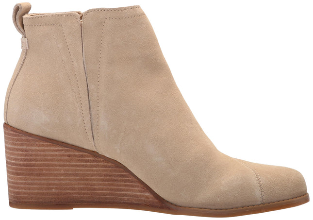 TOMS womens Clare, Oatmeal Suede, 8.5