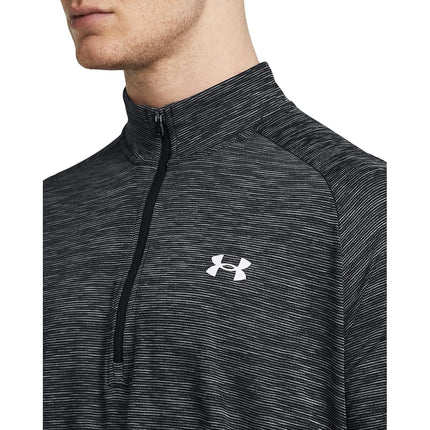 Under Armour Men's Tech Textured Half Zip Long Sleeve, Castlerock/Castlerock, S