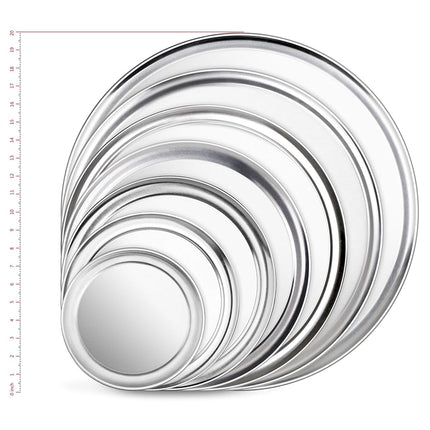 New Star Foodservice 50776 Pizza Pan/Tray, Wide Rim, Aluminum, 18 Inch