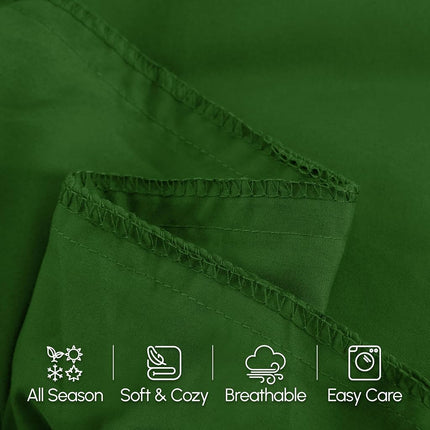Elegant Comfort Luxury Ultra-Soft 1-Piece Pillowcase Set - 1500 Premium Hotel Quality Microfiber Double Brushed - Wrinkle Resistant, Body Pillowcase Size, Hunter Green