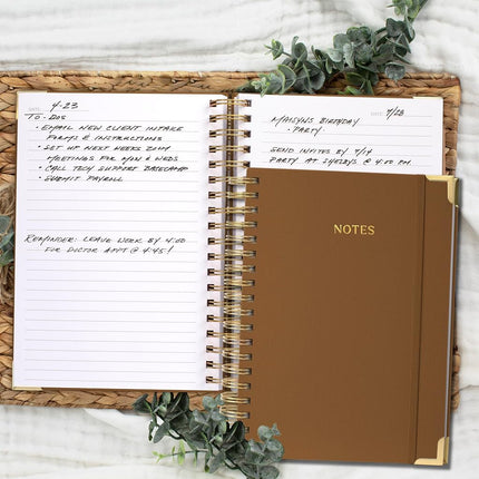 Aesthetic Thick Spiral Notebook Journal For Women in B5 - Linen Hardcover