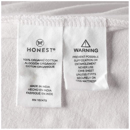 HonestBaby unisex-baby Classics Fitted Crib Sheets Set Standard Mattress, 100% Organic Cotton Baby Boys, Girls, Neutral, 1 Pack - Indigo Go, One Size