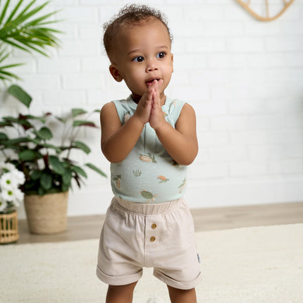 Gerber Baby Boy's Multi-Pack Sleeveless Onesies Bodysuit, Sea Turtles, Sea Turtles, 12 Months
