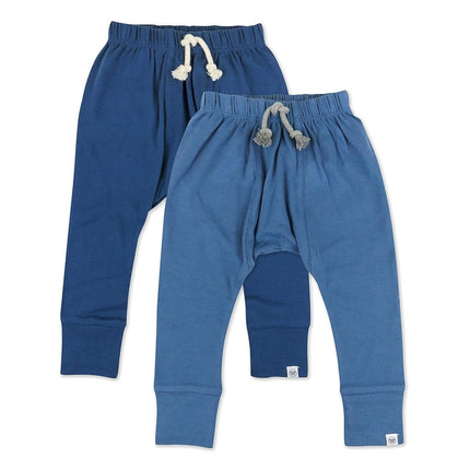 HonestBaby Baby Organic Cotton Honest Pants Multi Pack, 2-Pack Ombre Blues, 24 Months (Pack of 2)
