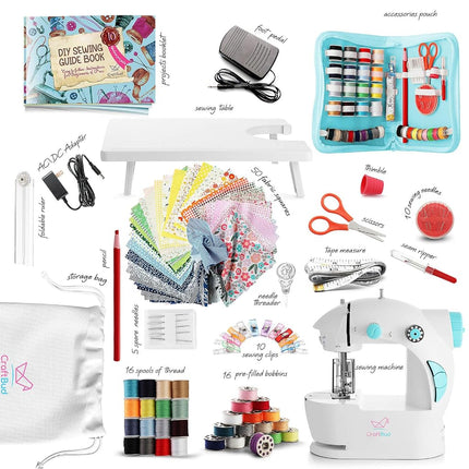 CraftBud Máquinas de coser, azul, juego premium