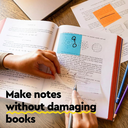 Post-it Colored Transparent Sticky Notes, 3x3 in, Sticks Securely and Removes Cleanly