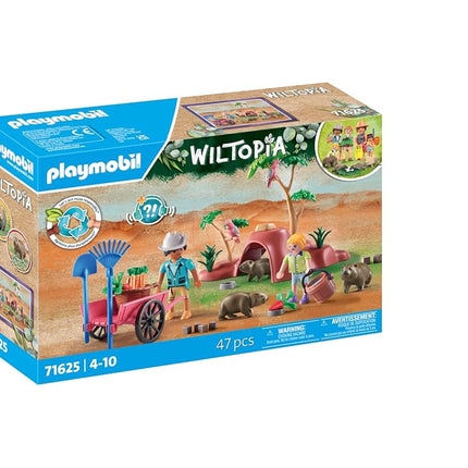 Playmobil 71625 Wiltopia: Wombat Shelter, Adventure in the Australian Outback, made from over 80% recycled and bio-based material, detailed play sets suitable for children ages 4+