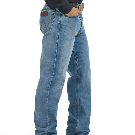 Wrangler Men's Big and Tall Big & Tall 20X Competition Active Flex Relaxed Fit Jean, Admiral Blue, 32X38