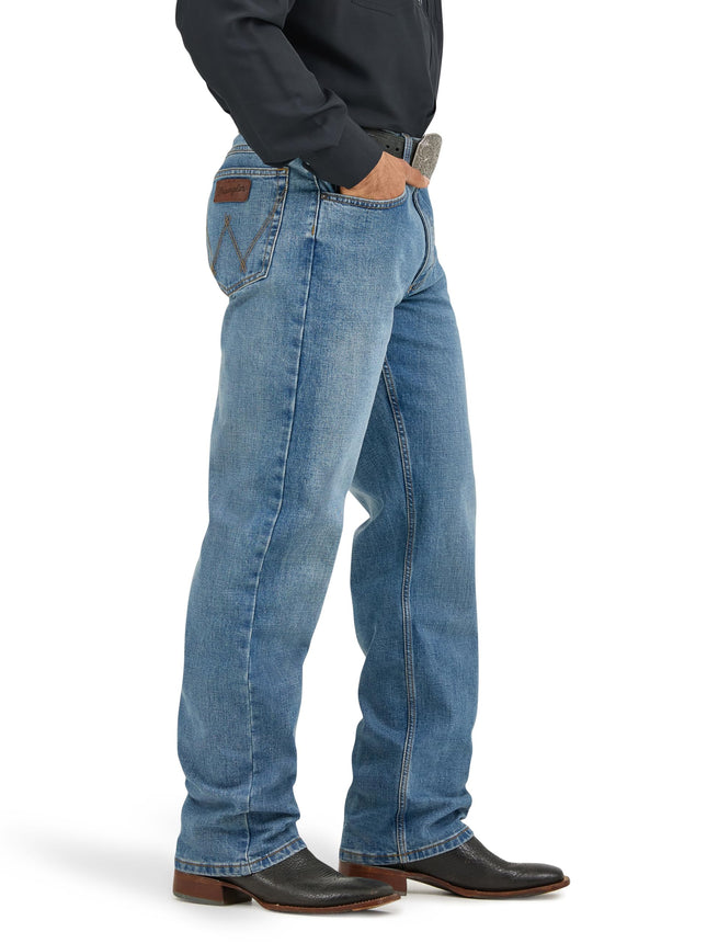 Wrangler Men's Big and Tall Big & Tall 20X Competition Active Flex Relaxed Fit Jean, Admiral Blue, 32X38