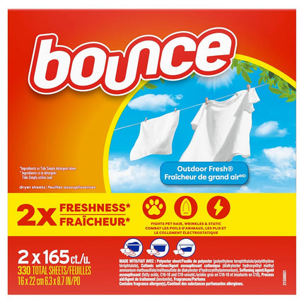 Bounce Dryer Sheets, 330 count, Outdoor Fresh Scen