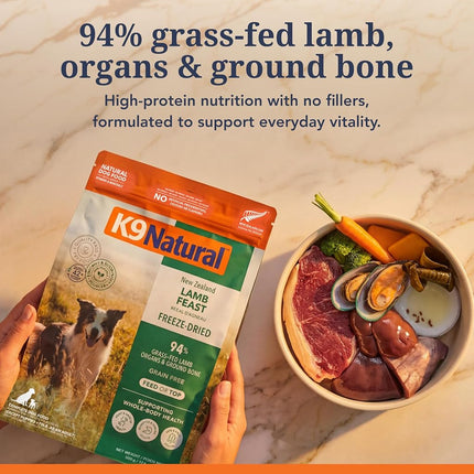 K9 Natural Lamb Freeze-Dried Dog Food, Grain-Free, 500g