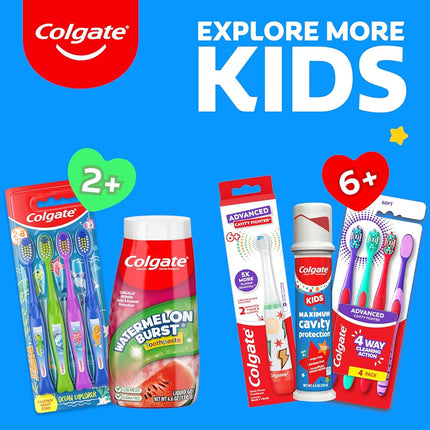 Colgate Kids Maximum Cavity Protection Pump Toothpaste, 4.4 ounce (pack of 6)