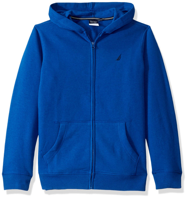 Nautica Boys' Zip Up Hoodie Sweatshirt, Signature 