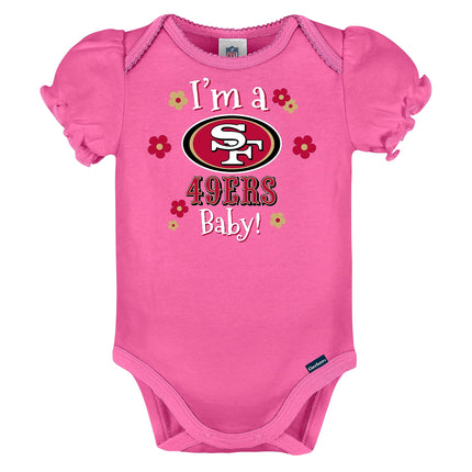 NFL baby girls 3 Pack Short Sleeve Bodysuit, Alternate 2, 6-12 Months US
