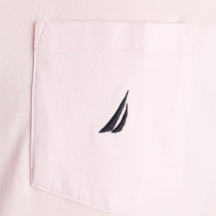 Nautica Men's Big and Tall Solid Crew Neck Short Sleeve Pocket T-Shirt, Cradle Pink, 2X