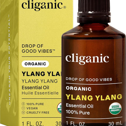 Cliganic Organic Ylang Ylang Essential Oil, 100% P