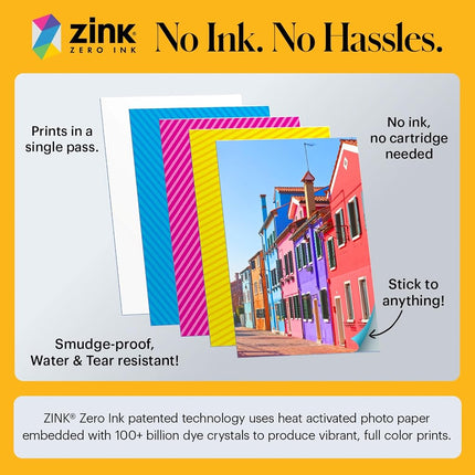 KODAK Printomatic Full-Color Instant Print Digital Camera, Zink 2x3" (5.1x7.5 cm) Sticky-Back Photo Paper, 5MP, Portable, Creative Fun Gift for Birthday, Christmas, Holiday, Pink