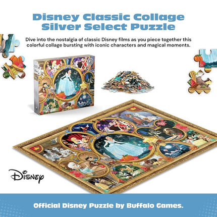 Buffalo Games - Silver Select - Disney - Classic Collage - 2000 Piece Jigsaw Puzzle for Adults -Challenging Puzzle Perfect for Game Nights - Finished Size is 38.50 x 26.50