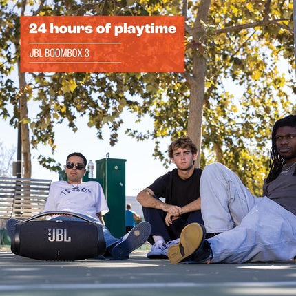 JBL Boombox 3 Portable Bluetooth Speaker, 180 W Power, 24 Hour Playback, Waterproof and Dust Resistant IP67 - Squad