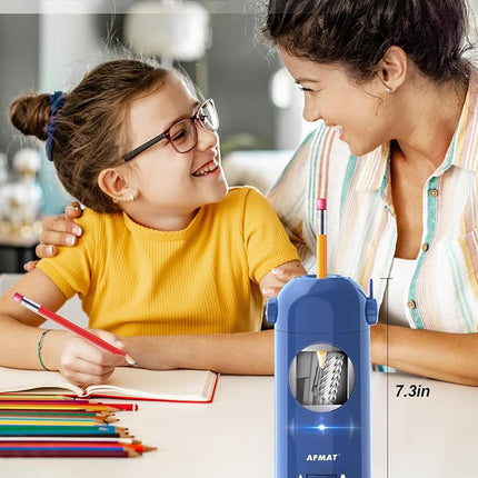 AFMAT Electric Pencil Sharpener for Colored Pencils 7-11.5mm, Fully Automatic Pencil Sharpener