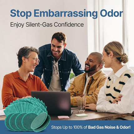Éliminateurs Efficaces de Flatulences, Mettent Fin aux Odeurs et au Bruit Jusqu'à 100 % ! Meilleur Neutraliseur, Désodorisant et Silencieux de Flatulences au Charbon. Coussinets Anti-Flatulences au Charbon Actif. Cadeau Anti-Gênant S-12