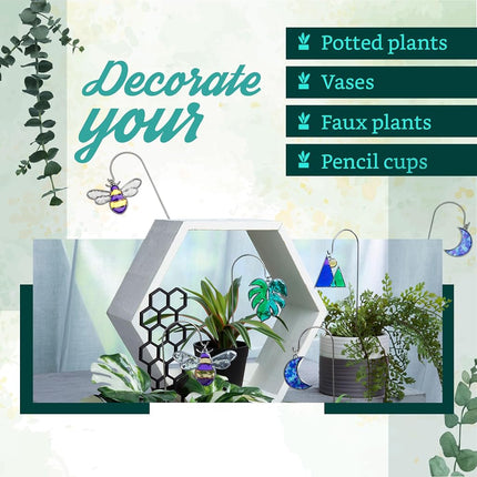 Craft Crush – Plant Charms – Makes 4 Suncatcher Charms – Metal Plant Decorative Stakes Craft Kit – Teens & Adults – for Ages 13+