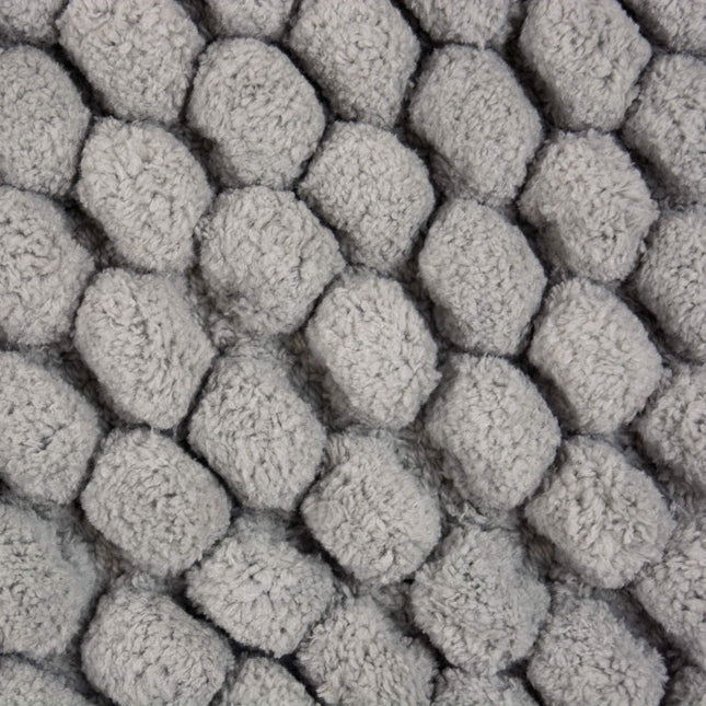 DII Ultra Soft Plush Spa Microfiber Shag Chenille Bath Mat Place in Front of Shower, Vanity, Bath Tub, Sink, and Toilet, 17 x 24 - Gray Solid