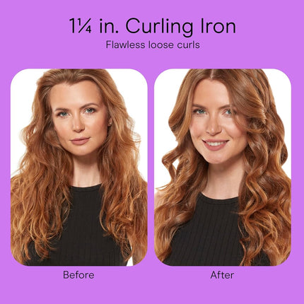 INFINITIPRO BY CONAIR Tourmaline Ceramic 1 1/4-inch Curling Iron, 1 1/4-inch Digital Curling Iron, 1 ¼ inch barrel produces loose curls – for use on medium and long hair