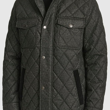 Cole Haan Men's Print Casual Formal Jacket Coat, Navy, XL