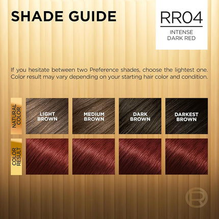 L'Oréal Paris Superior Preference Permanent Hair Color, RR-04 Intense Dark Red