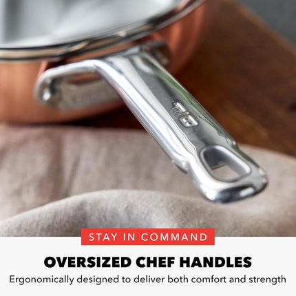 GreenPan x Bobby Flay 2QT Copper Chef's Pan with Lid, Tri-Ply, Induction Ready