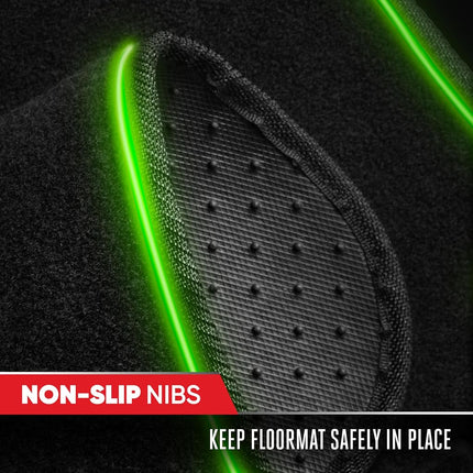 Motor Trend BrightLights™ LED Car Mats, Set of 2 - RGB Floor Mats for Cars, Carpet Car Floor Mats with LED Lights for Car Truck Van SUV, Universally Sized for Most Vehicles