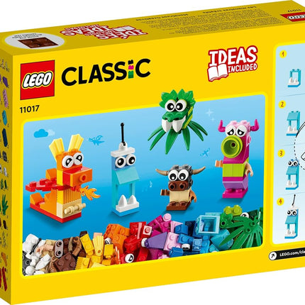 LEGO Classic Creative Monsters 11017 Building Kit; Includes 5 Monster Toy Mini Build Ideas to Inspire Creative Play for Kids Aged 4 and Up; Helps Children Develop Key Life Skills (140 Pieces)