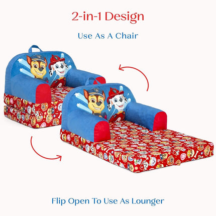 Delta Children - PAW Patrol Cozee Buddy Flip-Out Kids Chair - Greenguard Gold Certified, Blue