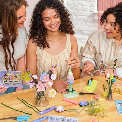 Blooms by Play-Doh Meadow Flower Bouquet Making Kit, Floral Crafts for Adults, DIY Relaxing Home Décor Set