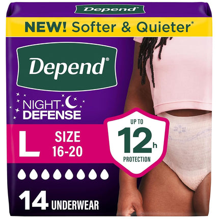 Depend Night Defense Adult Incontinence Underwear 