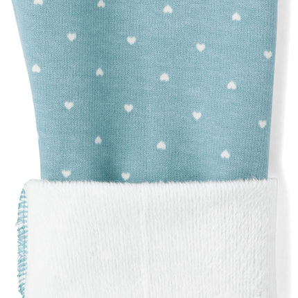 The Children's Place Girls' Assorted Everyday Cozy Lined Leggings, Blue Dot, Large