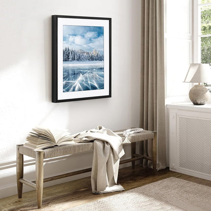 Americanflat Marco de fotos de 20x24 con plexiglás pulido - Se puede usar como marco de 16x20 con paspartú o para mostrar fotos de 20x24 sin paspartú - Colección Soho - Marcos de fotos de moldura profunda para exhibición en pared - Negro