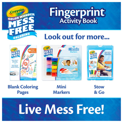 CRAYOLA Color Wonder Mess Free Fingerprint Ink Painting Activity Set, Finger Painting Alternative, Gift for Kids, Age 3, 4, 5, 6