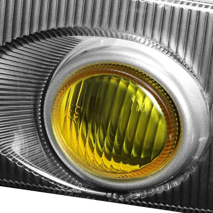 DNA MOTORING FL-HC922-AM Front Bumper Fog Light Driver & Passenger Side Enhance visibility [Compatible with 92-95 Honda Civic Coupe/Hatchback]