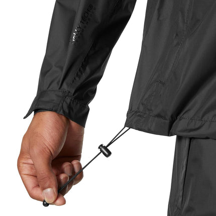 Helly Hansen Men's Loke Lightweight Hooded Waterproof Windproof Breathable Rain Coat Jacket, 990 Black, X-Large