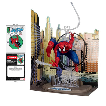 McFarlane Marvel Spider-Man 1:6th Scale Posed Figure with Scene & Comic (Based on The Amazing Spider-Man #301) Toys