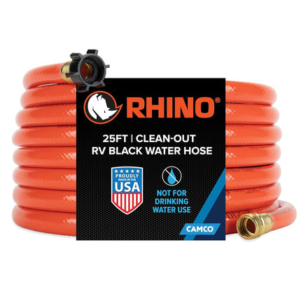 Camco 22990 RhinoFlex 25' Clean-Out Water Hose for